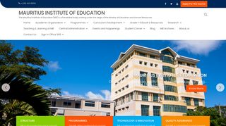 Mauritius Institute of Education – The Mauritius Institute of Education ...