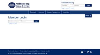 Member Login Page - Mifflinburg Bank & Trust Co