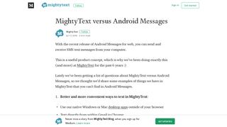 MightyText versus Android Messages – MightyText Blog