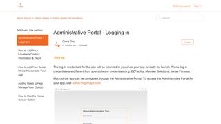 Administrative Portal - Logging in – MiGym Support
