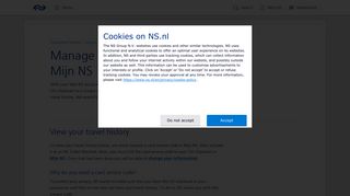 Manage your information with Mijn NS | Customer Service | NS
