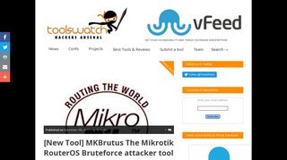 [New Tool] MKBrutus The Mikrotik RouterOS ... - ToolsWatch.org