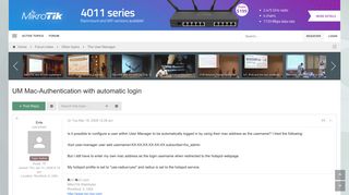 UM Mac-Authentication with automatic login - MikroTik