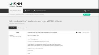 Welcome Portal don't load when user open a HTTPS Website - HSNM Forum
