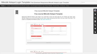 Mikrotik Hotspot Login Template