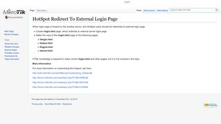 HotSpot Redirect To External Login Page - MikroTik Wiki