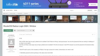 RouterOS Radius Login SSH / Winbox - MikroTik