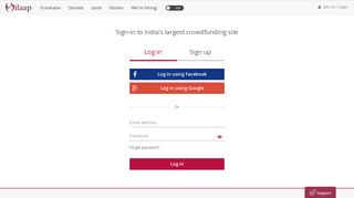 Sign in | Milaap, India's largest crowdfunding website | Milaap
