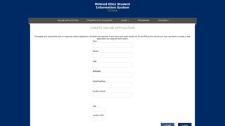 Mildred Elley Student Information System : Home Page