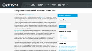 Enjoy the Benefits of the MileOne Credit Card* | MileOne Autogroup