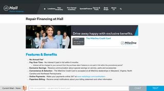 Repair Financing at Hall | Hall | MileOne Autogroup