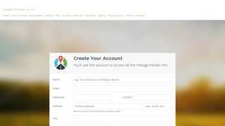 The Mileage Ace - Signup - Your Mileage Log - Totally Automated ...