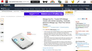 Amazon.com: Mileage Ace Pro - Trusted GPS Mileage Tracker with ...