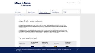 Miles & More - Miles & More status levels