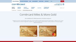Miles and More Kreditkarte Gold | Cornèrcard
