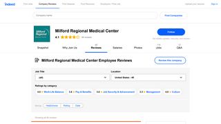Working at Milford Regional Medical Center: Employee Reviews ...