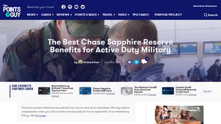 Best Chase Sapphire Reserve Benefits for Active Duty Military