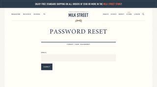 Forgot password? - Milk Street