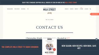 Contact Us | Milk Street