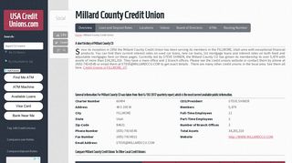 Millard County Credit Union - USACreditUnions.com
