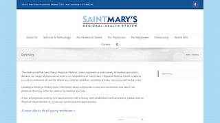 Directory | Saint Mary's Regional Medical Center