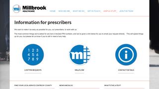Prescribers - Useful Information - Millbrook Healthcare
