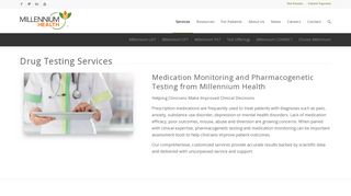 Drug Testing Services: Monitoring ... - Millennium Health