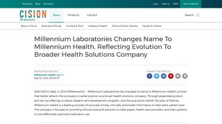 Millennium Laboratories Changes Name To Millennium Health ...