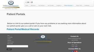 Patient Portals - Millennium Physicians