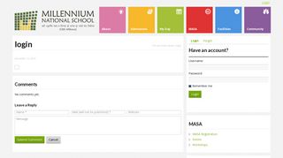 login | Millennium National School