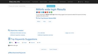 Millinfo wide login Results For Websites Listing - SiteLinks.Info