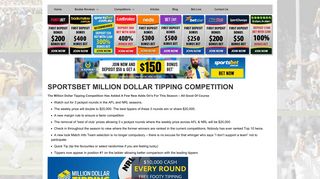 Sportsbet NRL & AFL Million Dollar Tipping Competition Open For All
