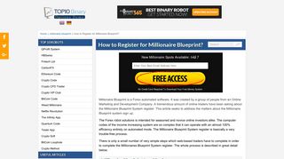 How to Register with Millionaire Blueprint? - Step by Step Guide