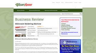 Millionaire Marketing Machine a Scam? | Reviews - ScamXposer