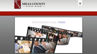 Online Education Center || Mills County State Bank