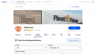 Working at Fleet Farm: 539 Reviews | Indeed.com