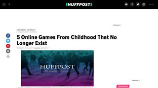 5 Online Games From Childhood That No Longer Exist | HuffPost