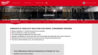 24/7 Quick Convenient eService Tool Repairs | Milwaukee Tool