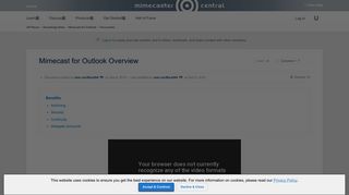 Mimecast for Outlook Overview | Mimecaster Central
