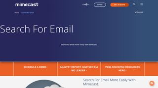 Search for email | Mimecast