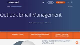 Outlook Email Management Solutions | Mimecast