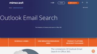 Outlook email search in Office 365 | Mimecast