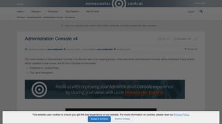Administration Console v4 | Mimecaster Central