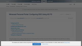 Mimecast Personal Portal: Configuring SSO Using... | Mimecaster ...