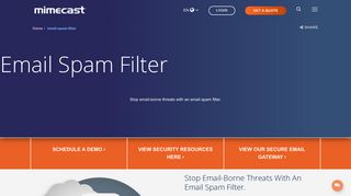 Email Spam Filter Options | Mimecast.com