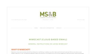 How to Use MimeCast — MSB-HOME