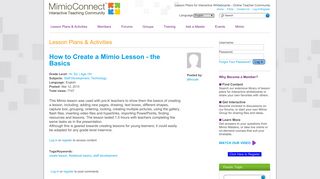 How to Create a Mimio Lesson - the Basics - MimioConnect - Lesson ...