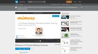 Mimosa 2.4 Firmware Release Overview - SlideShare
