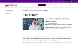 Amir Minsky - NYU Abu Dhabi