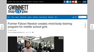 Former Falcon Newton creates mind-body training program for middle ...